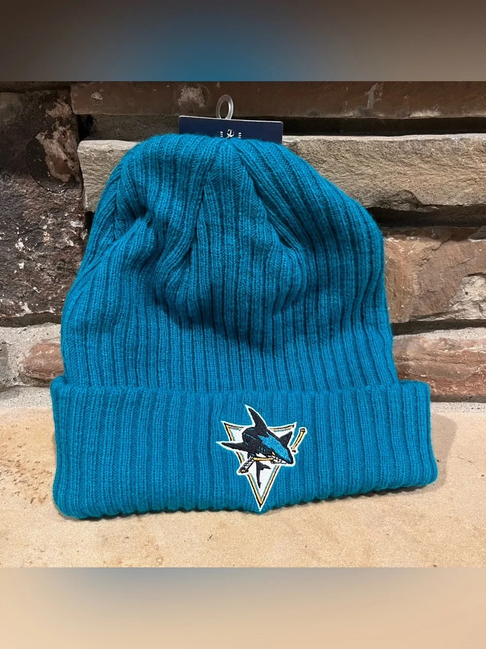 Fanatics NHL San Jose Sharks Teal Ribbed Cuff Beanie